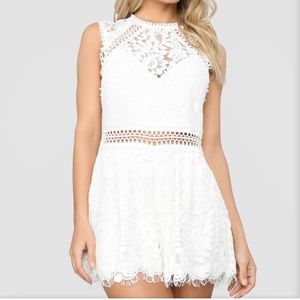 White lace romper